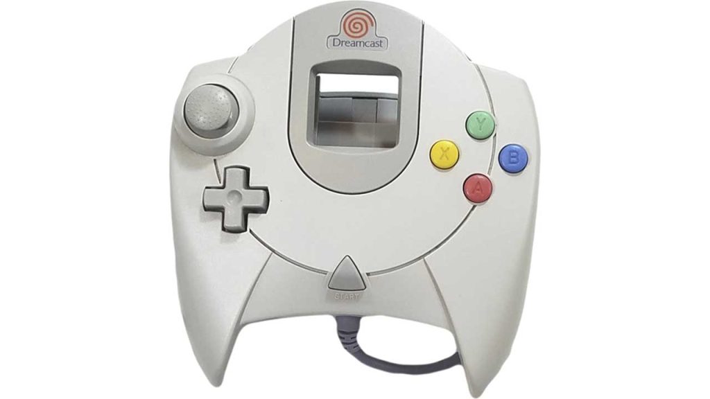 Dreamcast controller against a white background.