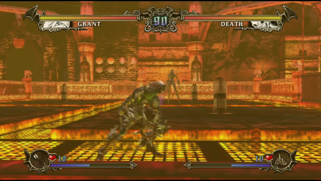 A fighting arena filled with lava from Castlevania Judgement.