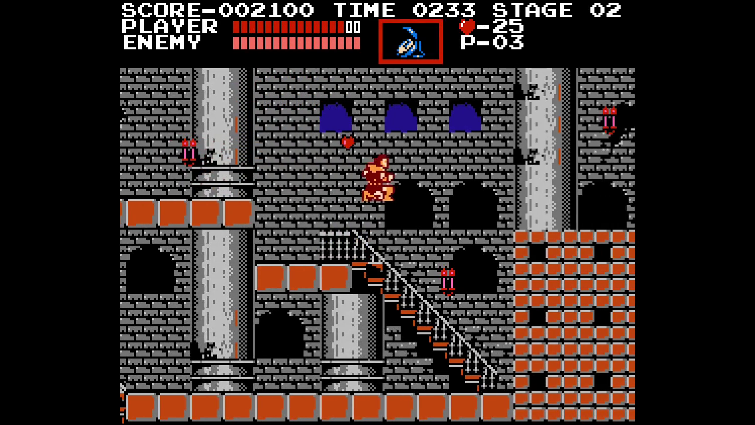 Screenshot of the original NES Castlevania.