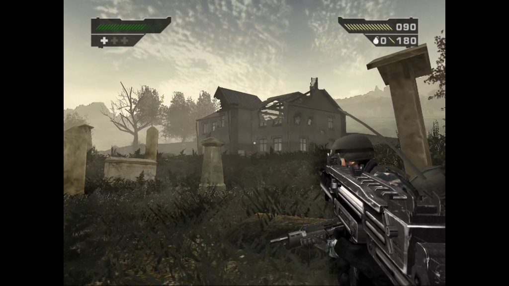 Screenshot from the PlayStation 2 and Xbox video game Black. 